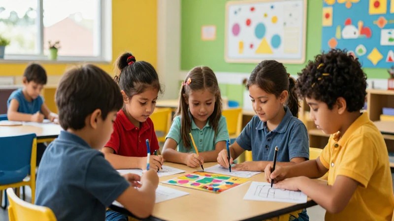Conoce la Nueva Escuela Mexicana en preescolar: enfoque pedagógico y más 6 Niños diversos aprendiendo en vibrante aula moderna