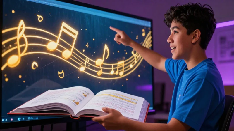 Estudiante mexicano aprende música digital con entusiasmo