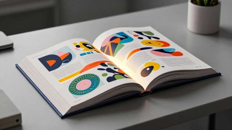 Libro abstracto con estilo minimalista moderno