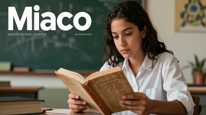 Estudiante concentrado estudiando un antiguo libro