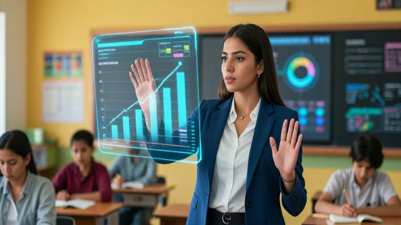 Mejora tu desarrollo profesional con evaluación educativa 3 Educador moderno con holografía en México