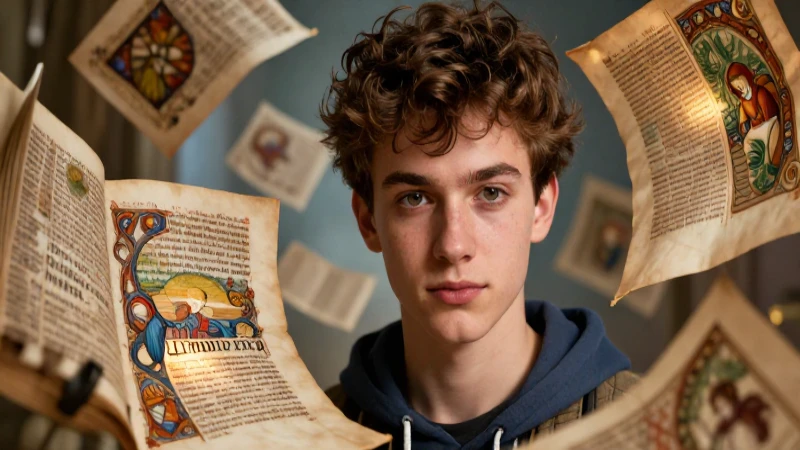 La influencia perdurable de la literatura renacentista en la literatura juvenil actual 3 Retrato moderno con elementos de manuscrito renacentista