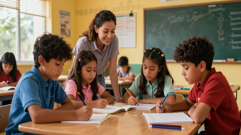 Transforma la educación en México con la Nueva Escuela Mexicana 4 Estudiantes mexicanos colaboran en un aula vibrante