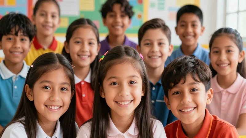 Transforma la educación en México con la Nueva Escuela Mexicana 3 Estudiantes mexicanos alegres y sonrientes en aula moderna