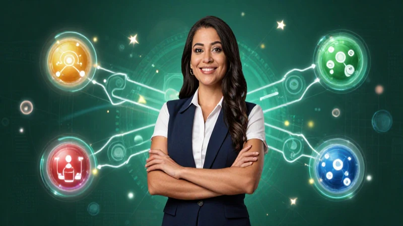 Transforma la educación con la Nueva Escuela Mexicana: Formación y desarrollo docente potenciados 5 Profesora mexicana vibrante rodeada de conocimiento digital