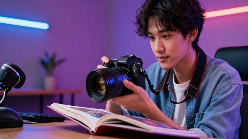 Libros de fotografía artística: Estimula tu creatividad e imaginación 4 Estudiante entusiasta crea fotografía profesional moderna