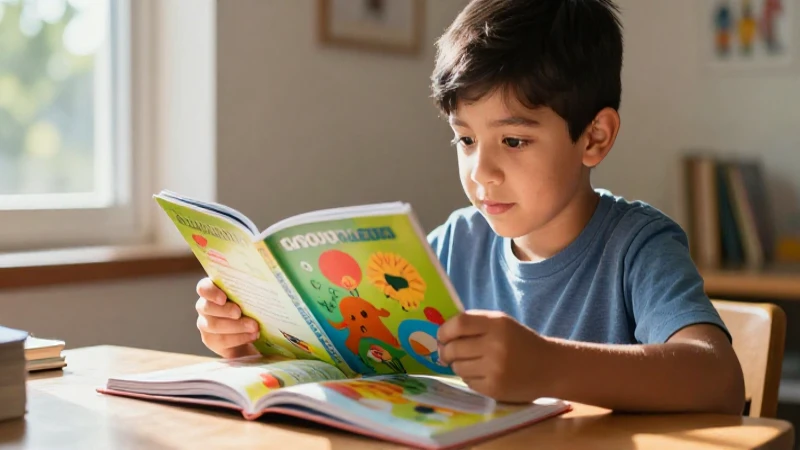 Libros de la SEP: Desarrollo cognitivo y emocional en niños 3 Niño mexicano aprende con luz solar vibrante