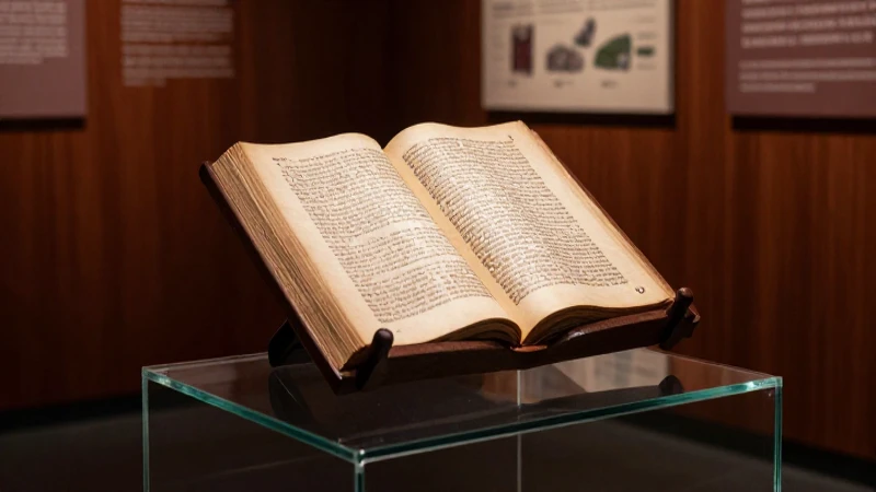Conoce el libro más antiguo de la historia y su Conoce legado 6 Manuscrito antiguo real en pedestal de museo
