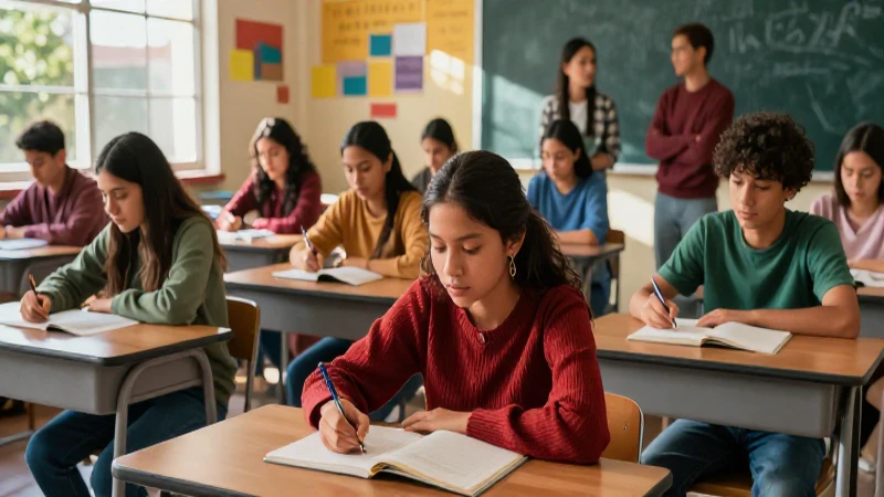 Aprende activamente y potencia tu formación en la Nueva Escuela Mexicana 3 Jóvenes mexicanos aprendiendo en aula moderna y vibrante