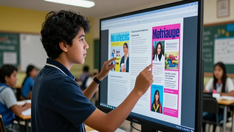 Avances y perspectivas en educación artística y diseño de la Nueva Escuela Mexicana 5 Maestro mexicano enseña con tecnología en aula