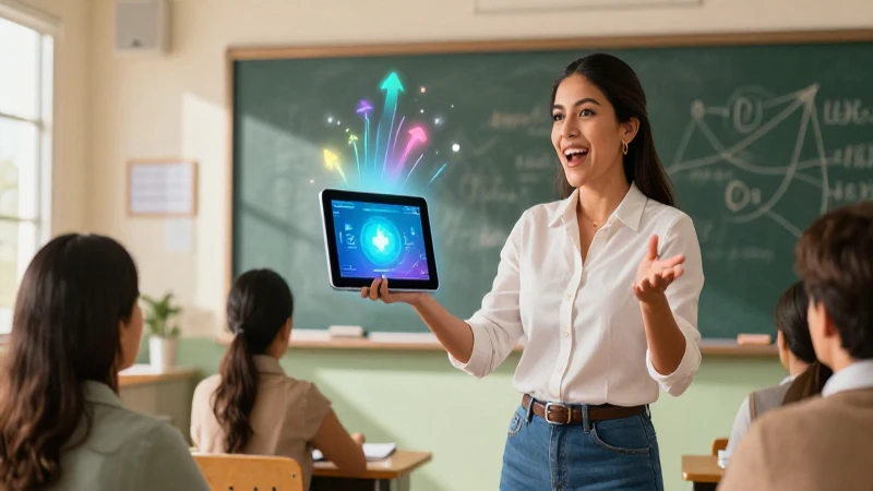 Formación continua: Impulsa tu desarrollo profesional docente 3 Profesora mexicana moderna, dinámica y con tablet digital