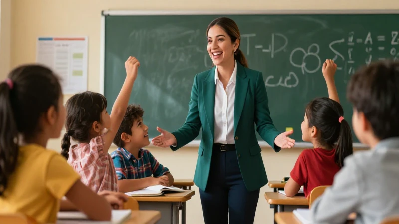 Desbloquea el éxito docente: aprende a usar la retroalimentación en la Nueva Escuela Mexicana 3 Docente mexicano guía clases con excelencia