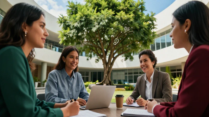 El rol crucial de las autoridades en el emprendimiento: claves y beneficios de la Nueva Escuela Mexicana 3 Colaboración diversa en educación con estilo hiperrealista