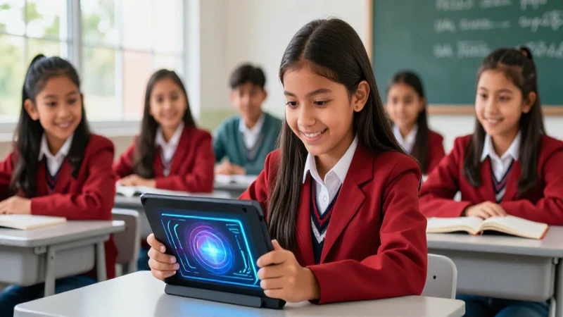 Estudiantes mexicanos aprenden con tecnología moderna