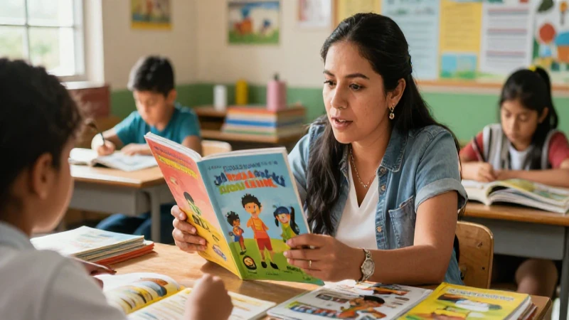 Maestra mexicana elos libros infantiles con luz