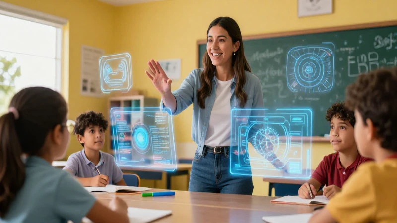 Maestro mexicano guía estudiantes con hologramas