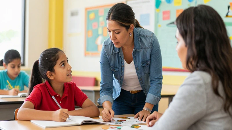 Clase dinámica de educación mexicana con un docente guía