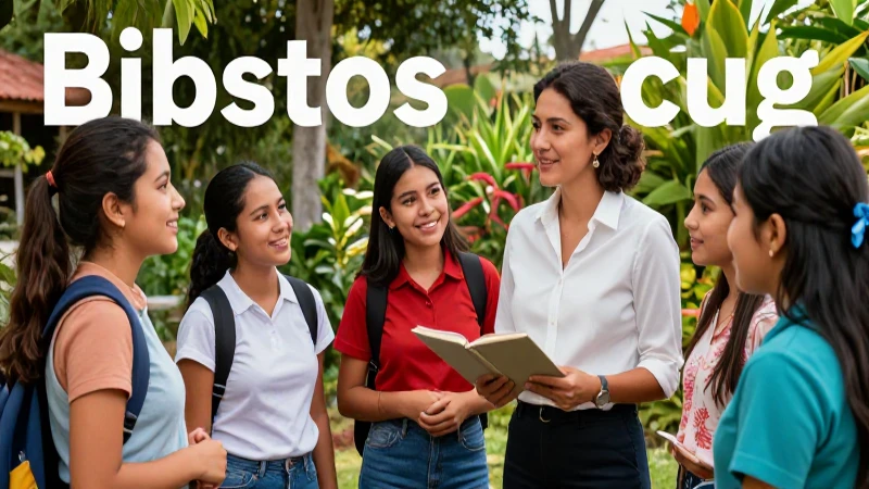 Estudiantes mexicanos felices en jardín profesional