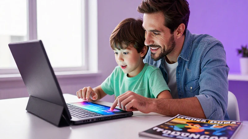 Padres guían la educación tecnológica de los niños