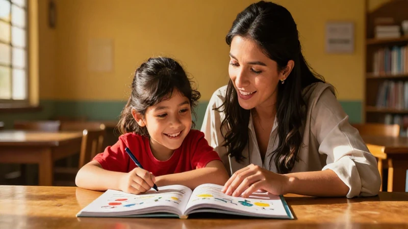 El papel vital de los padres en la reforma educativa 3 Madre y niño aprendiendo con luz dorada