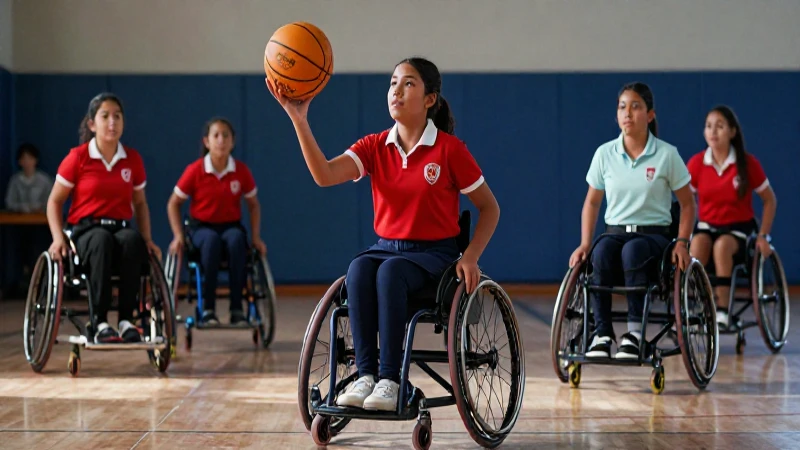 Claves inclusivas en la Nueva Escuela Mexicana para promover deportes adaptados 4 Estudiante en silla practica baloncesto adaptado en México