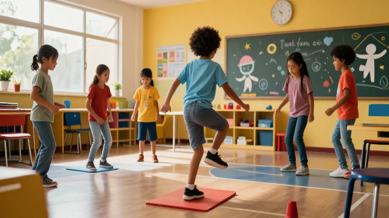 Claves inclusivas en la Nueva Escuela Mexicana para promover deportes adaptados 5 Niños jugando deportes inclusivos en aula moderna