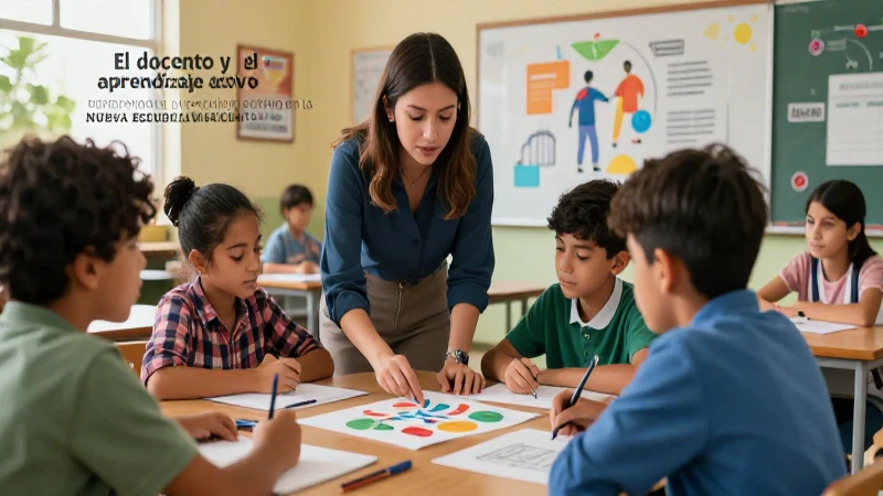 Docente guía aprendizaje activo exitoso