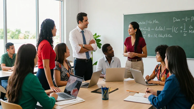 Claves para el papel fundamental del docente en la escuela nueva: desafíos y más 4 Profesores mexicanos colaboran en espacio educativo moderno