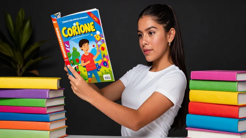 Estudiante mexicano vibrante con libro colorido