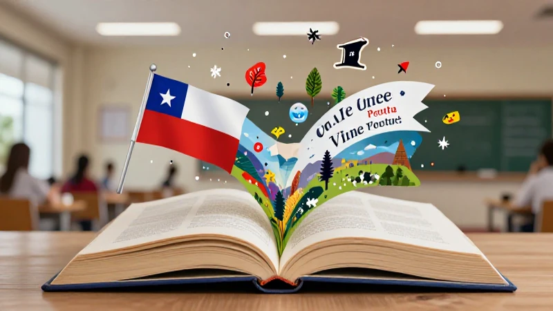 Ilustración vibrante de Chile y México en un libro digital