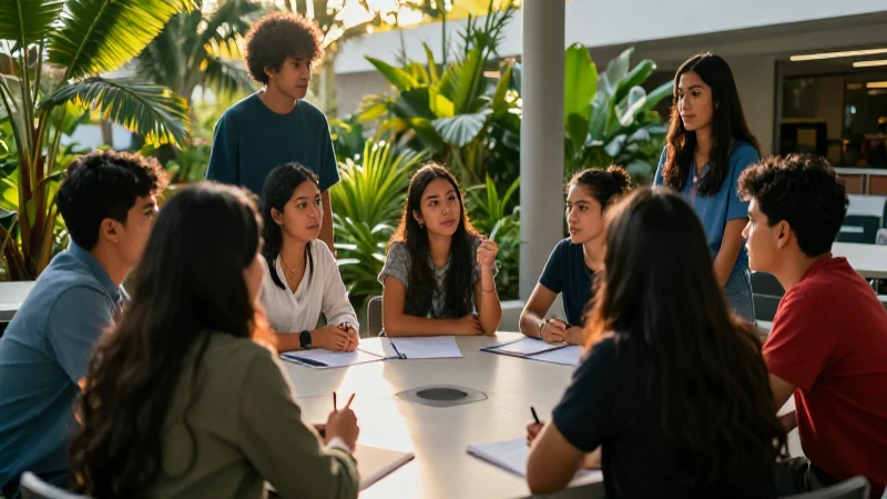 Estudiantes mexicanos colaboran en aula tropical