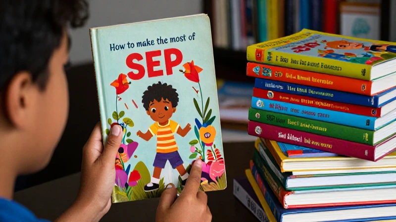 Manos sostienen libros educativos SEP
