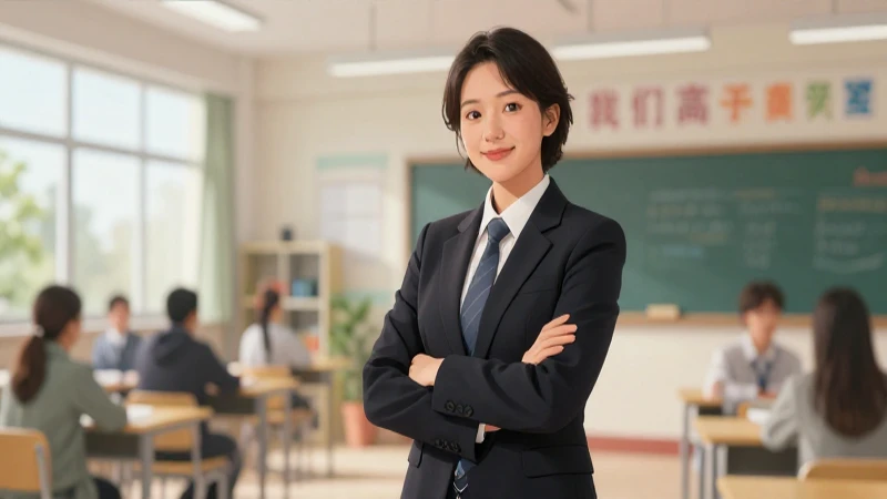 Director escolar moderno con estilo dinámico