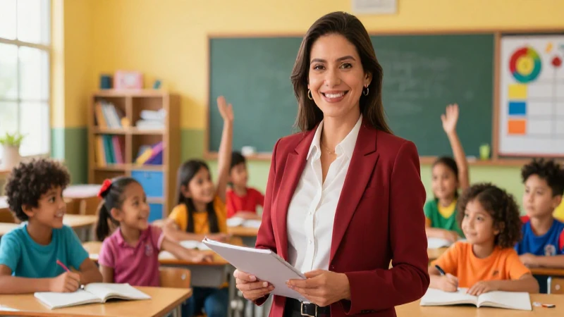 Aula vibrante: maestra mexicana y alumnos entusiastas