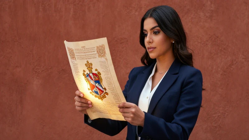 Mexicana sofisticada con pergamino iluminado