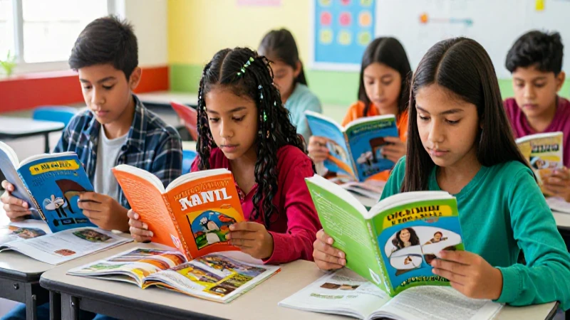Potencia el gusto por leer en estudiantes con libros de la SEP: fomenta la lectura juvenil 3 Jóvenes mexicanos leen libros coloridos en un aula moderna