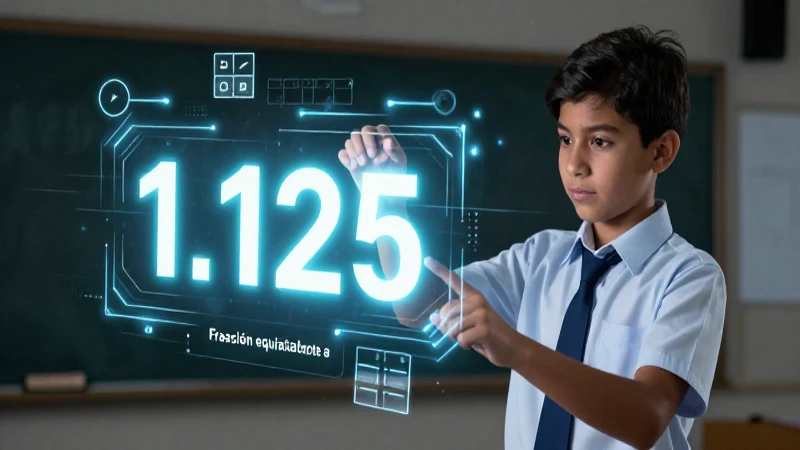 Conoce la fracción equivalente a 1.125