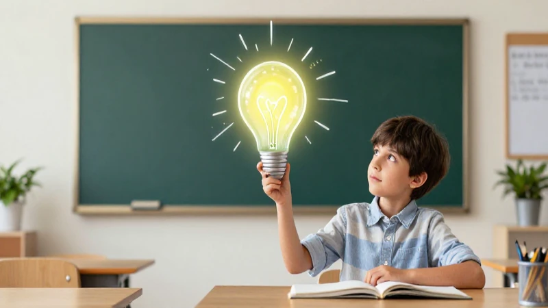 Estudiante aprende idea abstracta en clase moderna
