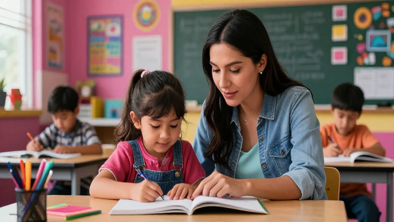 Potencia la educación con padres activos en la Nueva Escuela Mexicana 3 Padre y niño mexicanos en aula moderna