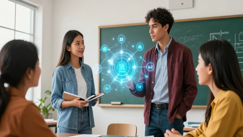 Estudiantes mexicanos colaboran en aula moderna con tecnología