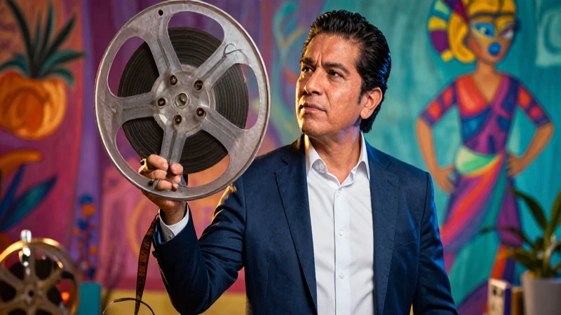 Fortalece tu formación docente en la escuela de educación artística y cine en México 3 Educadora mexicana vibrante, estilo cinematográfico y detallado