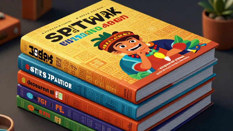 Libros educativos con estética de revista mexicana