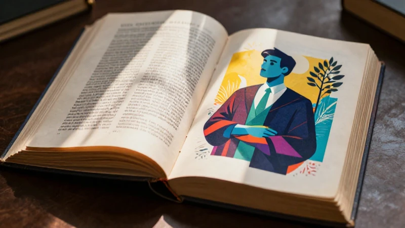 Ilustración vibrante de academia y libros antiguos