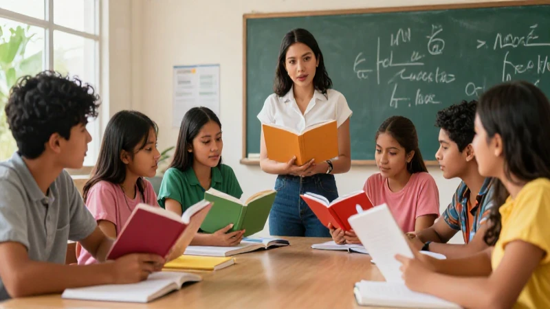 Estudiantes y profesor mexicanos ilustran un aula vibrante