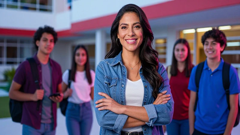 Conoce cuál es la mejor secundaria general para tus hijos 3 Padre mexicano seguro y estudiante diverso en campus moderno