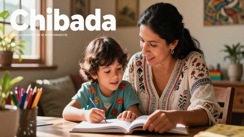 Familia mexicana compartiendo un momento educativo en casa