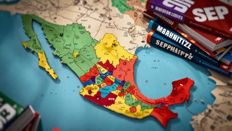 Mapa dinámico de México con libros SEP destacados