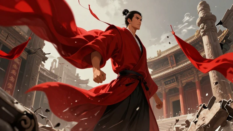 Revolucionario dramático en ruinas imperiales