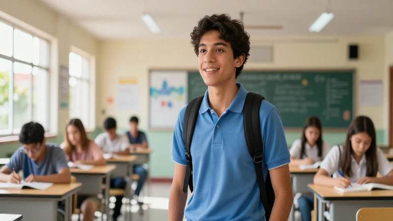 Orientación académica y profesional eficaz en la Nueva Escuela Mexicana: estrategias y recursos 3 Joven estudiante ambicioso ilumina su futuro