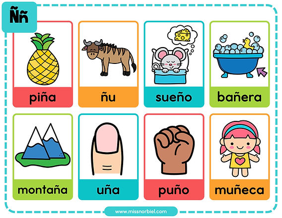 cuales son 100 palabras que contengan en an in on y un 1